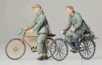 35; German Soldier with bicycles