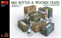 35; Milkbottles and Wooden Crates