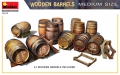 35; Wooden Barrel Set II  /  12 Barrels medium size