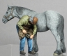 �32; Schmied mit Pferd       FERTIGFIGUR    (Preis zuz�glich Porto)