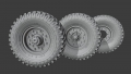 35; Austin (K2 Ambulance & Trucks) Wheel Set DUNLOP  (Gecko Models)