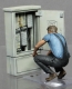 32; Tele-komiker mit Schaltkasten    FERTIGFIGUR      (Preis zuzglich Porto)