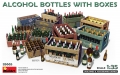 35; Alcohol Bottles and crates
