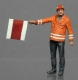 32; Lothar mit Absperrfahne       FERTIGFIGUR  (Preis zuzglich Porto)
