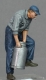 32; Worker with Milk Can    BUILD AND PAINTED FIGURE