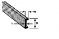 U-Profil  H= 2,0mm,   4 Stck je 36 cm lang