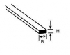 �Poly-Strips 6,3mm x 6,3mm,   3 St�ck je 36 cm lang